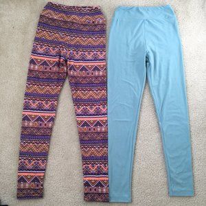 LuLaRoe girls leggings lot size tween (10-12)